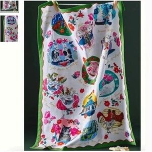 Emily Maude Twelve Days of Christmas Boho Farmhouse Holiday Chic Dish Towel